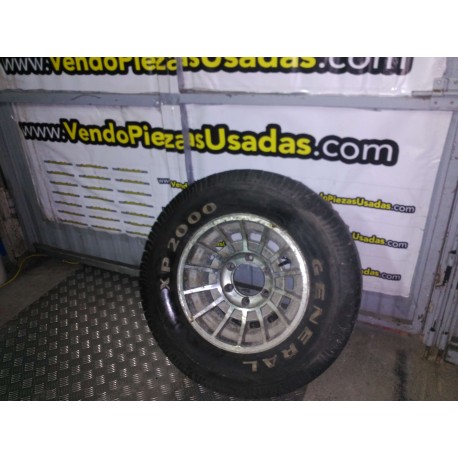 JUEGO 4 LLANTAS ALUMINIO MITSUBISHI PAJERO - 275 - 60 - 15 -- NEUMATICOS GASTADOS