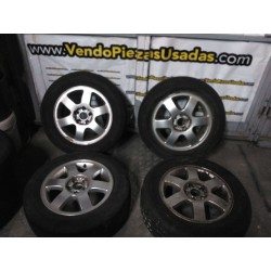 JUEGO 4 LLANTAS ALUMINIO AUDI A3 8L 195 65 15 91 V FIRESTONE BASTANTE GASTADAS